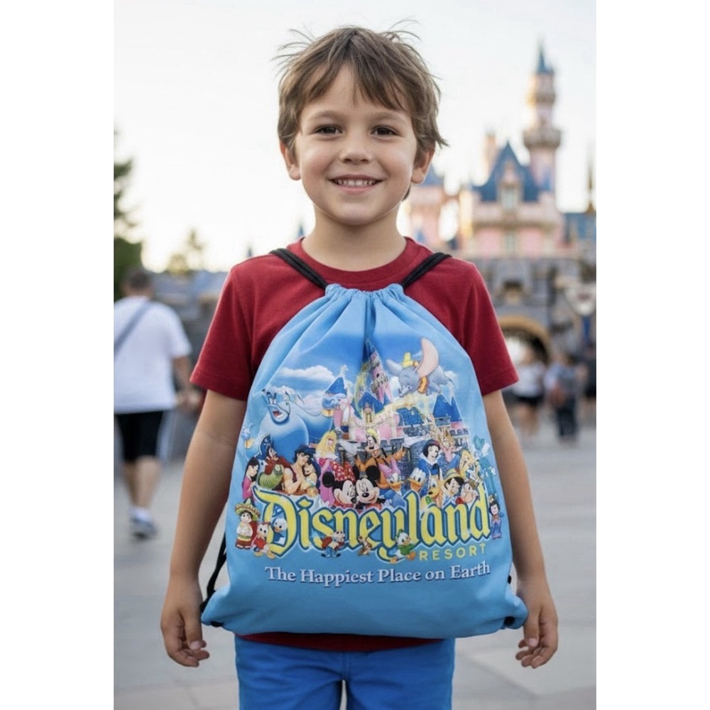 Walt Disney World Where Dreams Come True Blue Drawstring Backpack